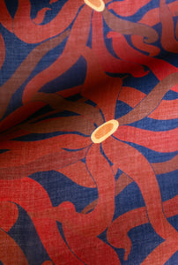 Étole Scarf Night Sun, wool and silk, made in Italy