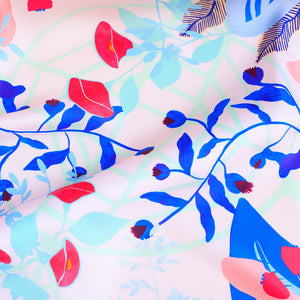 Carré Scarf 34.5" in Auteuil February silk, 100% silk, Made in France & Italy