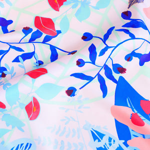 Carré Scard Auteuil February, 100% silk, Made in France & Italy