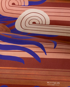 Carré Scarf 34.5" Mistral Terracotta, 100% silk, Made in Italy
