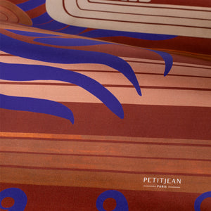 Carré Scarf 34.5" Mistral Terracotta, 100% silk, Made in Italy