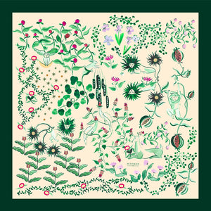 Carré Scarf Toile Fantastique, 100% silk, made in France & Italy