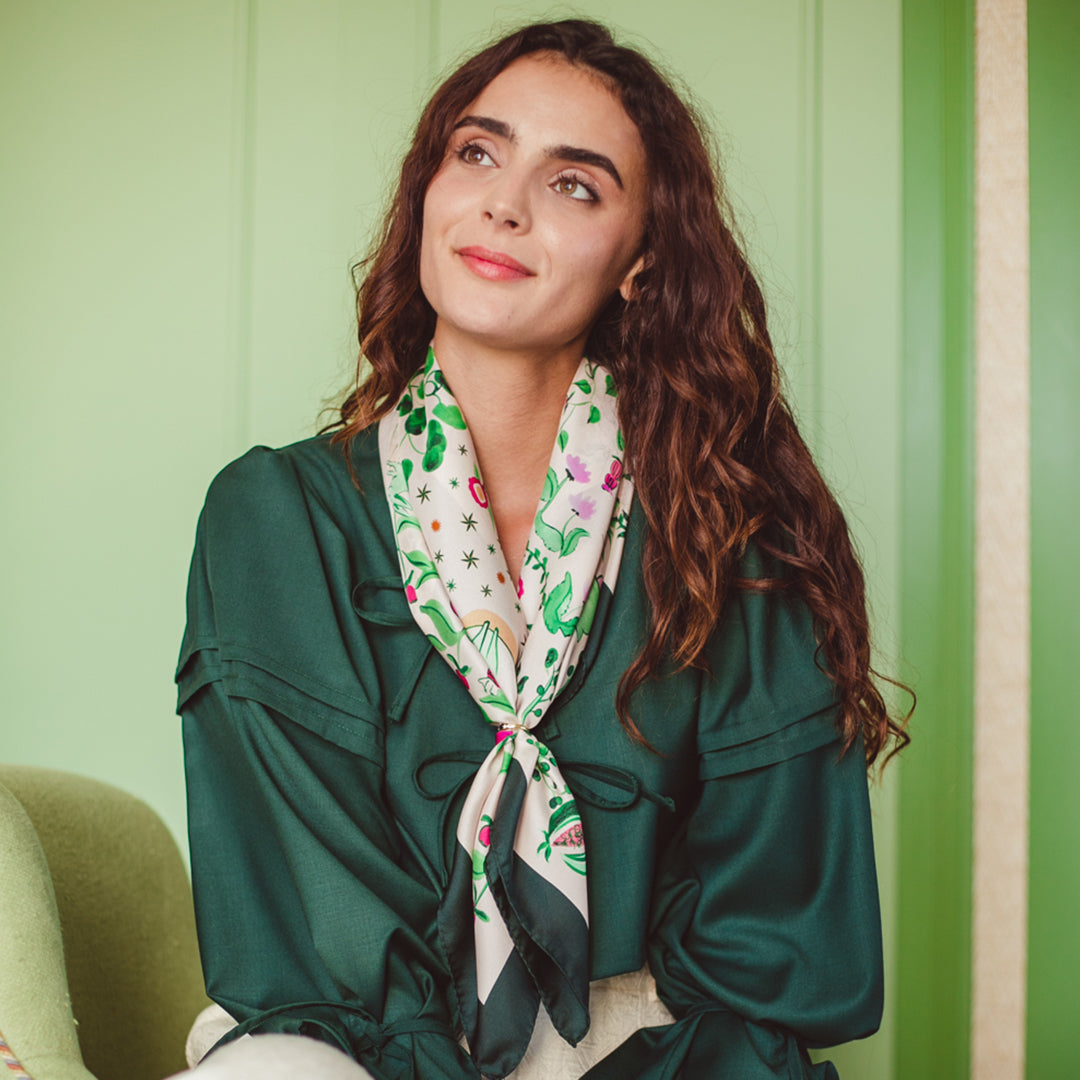 Carré Toile Fantastique, 100% soie, made in France & Italy