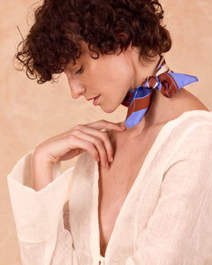 Mistral Mini Carré Scarf , 100% silk, Made in Italy