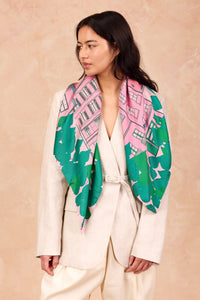 Carré Scarf Montmartre, 100% silk, Made in France & Italy